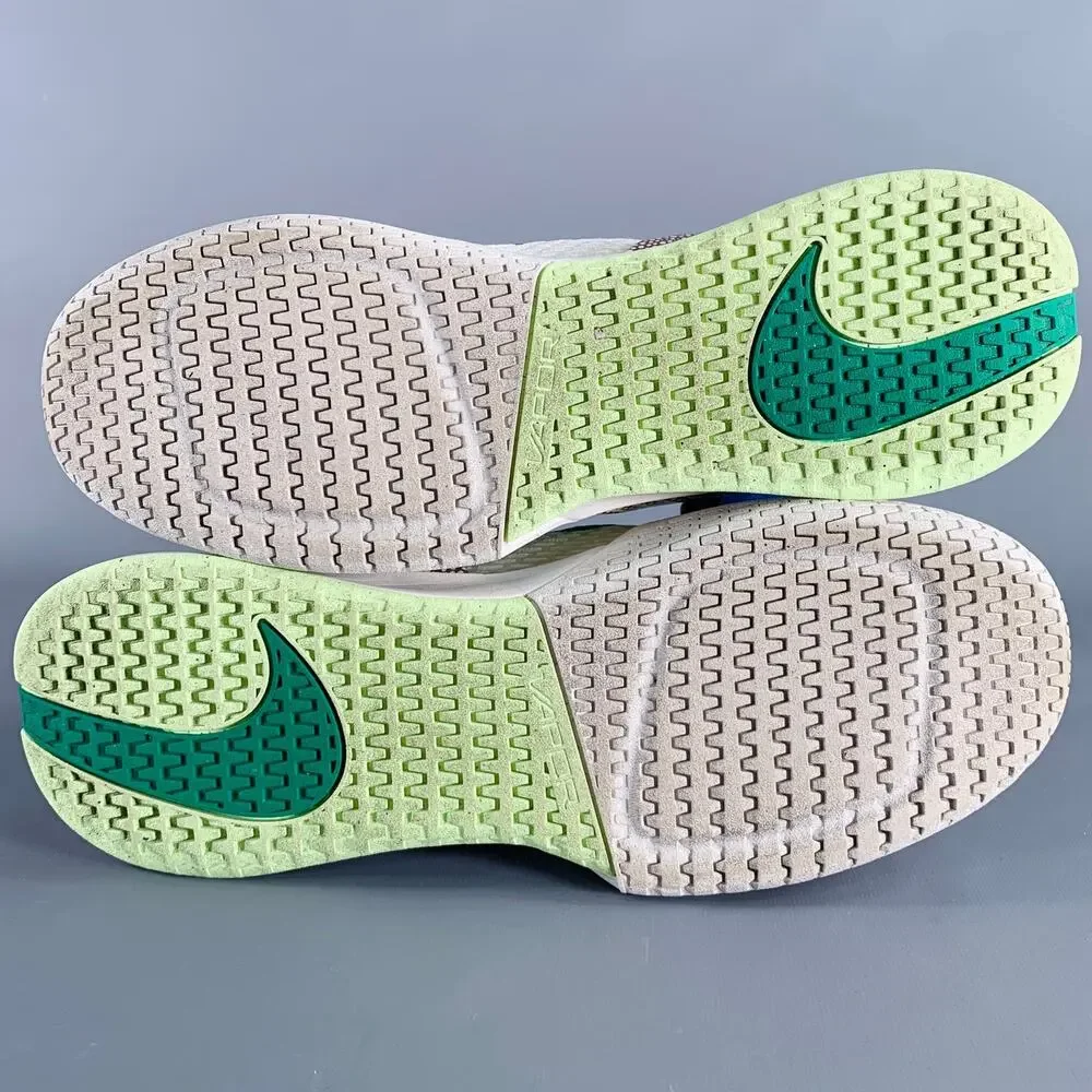 NIKE Size 12 Australian Open Pack White Green Mesh Lace-Up Sneakers